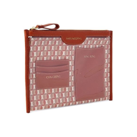 Time & Tru Sustainable Signature Pouch- Gingham - Picture 2 of 6
